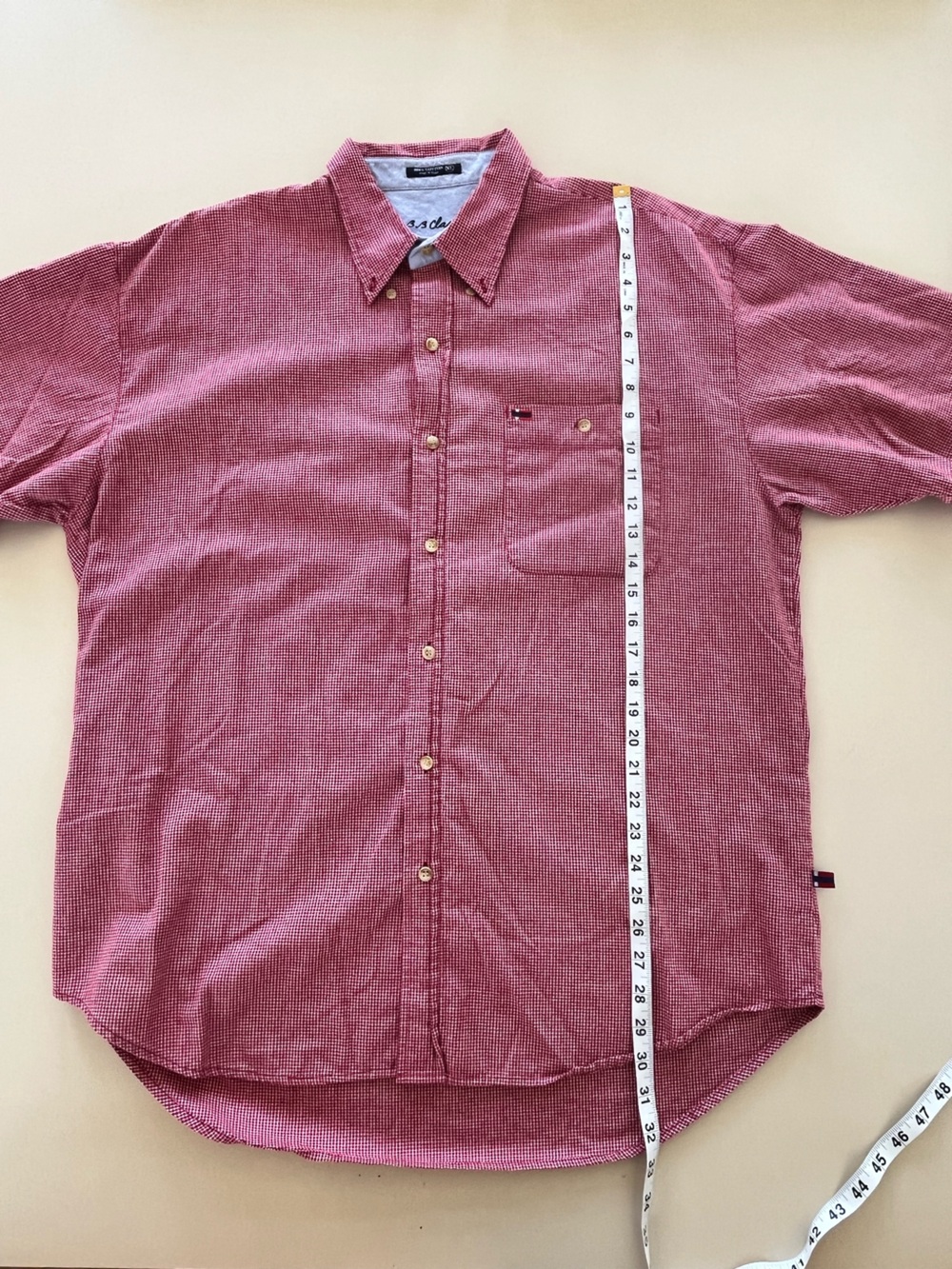 Men’s BB Classics red check shirt sleeve button down shirt - Picture 11 of 11